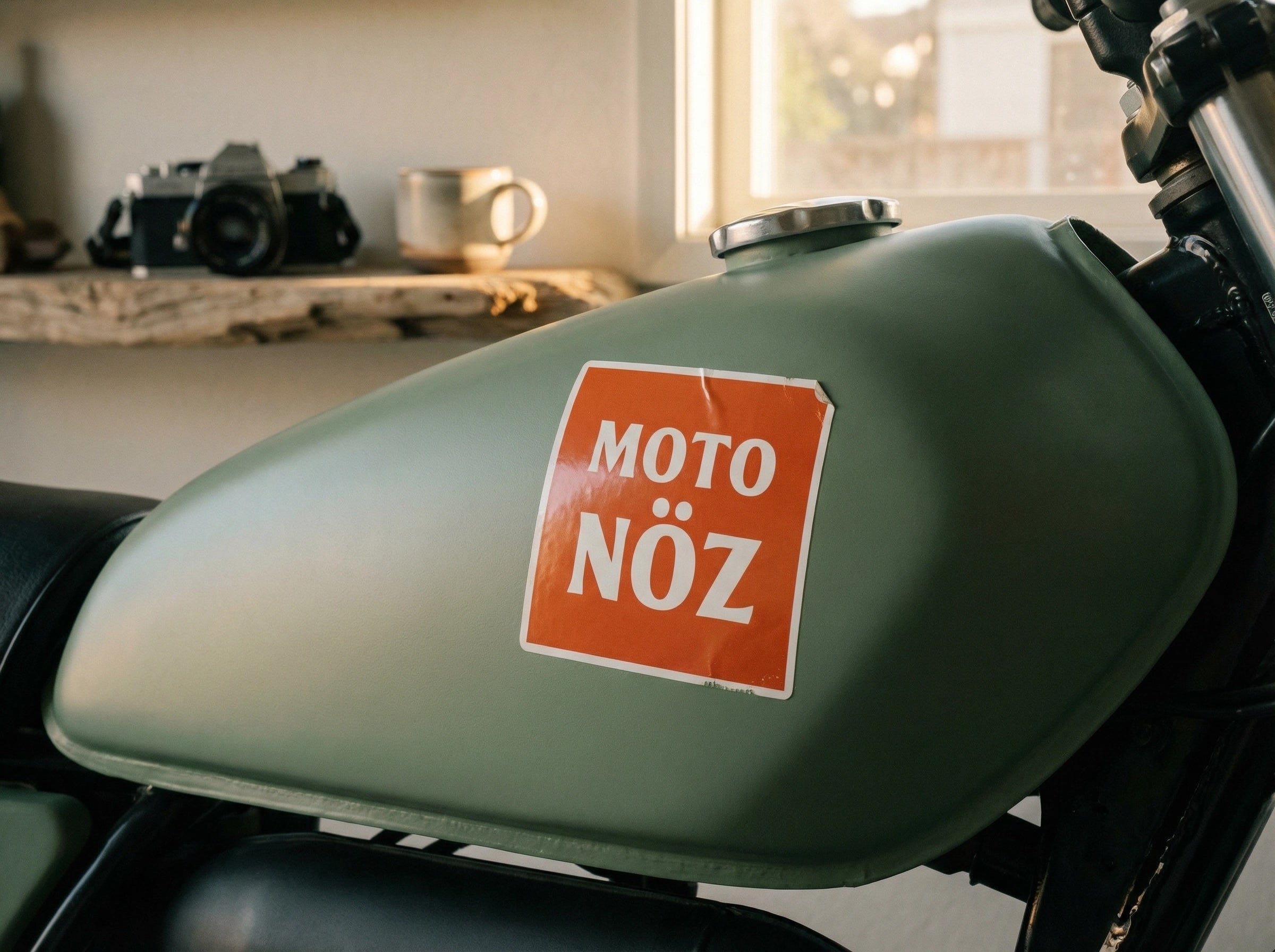 Moto NÖZ Vintage Motorcycle Sticker Sheet — Retro Racing Decal Set