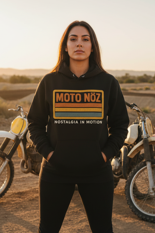 Heritage Block Hoodie Hispanic Female Model