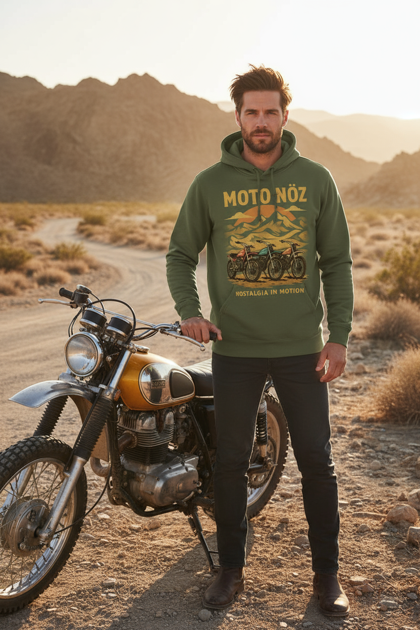MOTO NÖZ Hoodie on Male Model