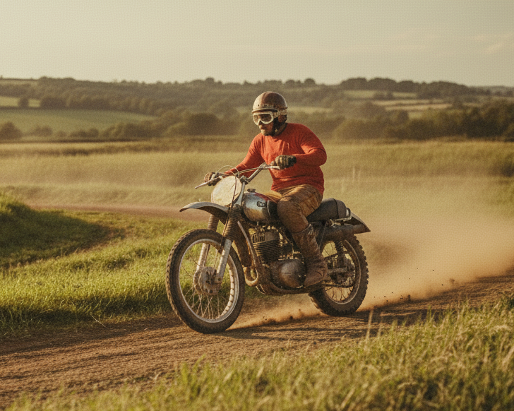 Vintage Photo Style Motocross
